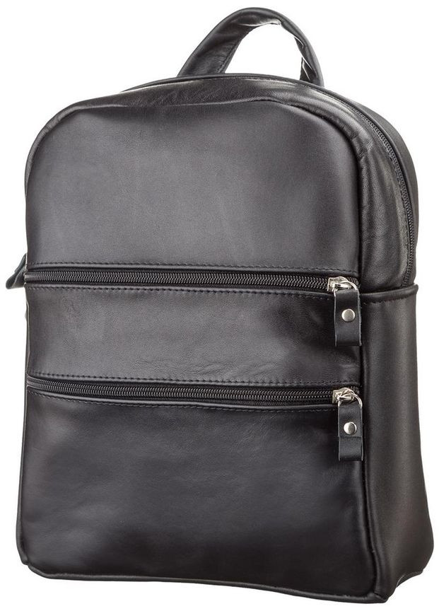 Рюкзак жіночий з натуральної шкіри 5 л міський маленький Чорний 39348 Shvigel (355884694)