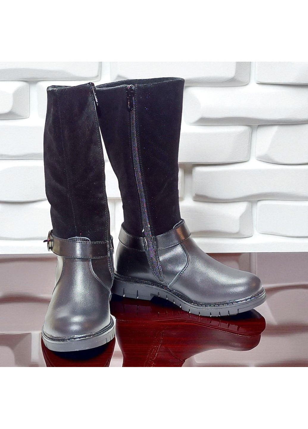 Демісезонне взуття для дівчинки класичні високі чоботи утеплені черевики Вістеп Weestep (360218433)