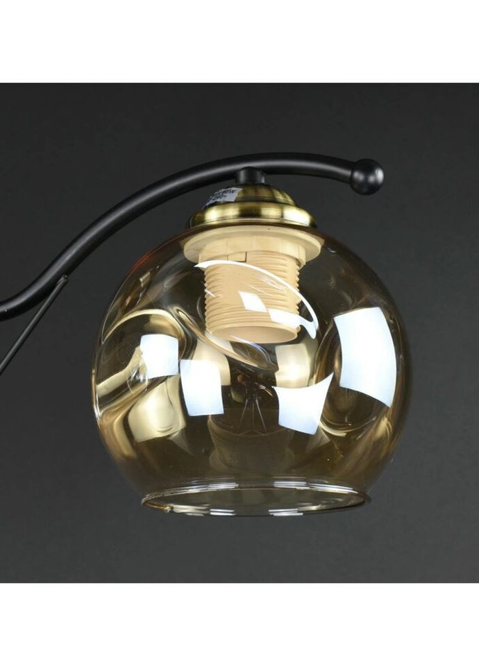 Люстра стельова на 3 лампочки 27411 Чорний 23х50х50 см. Sunnysky (324396607)