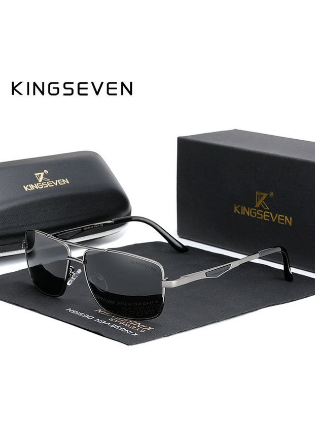 Мужские поляризационные солнцезащитные очки N7906 Gun Gray KINGSEVEN (303401727)