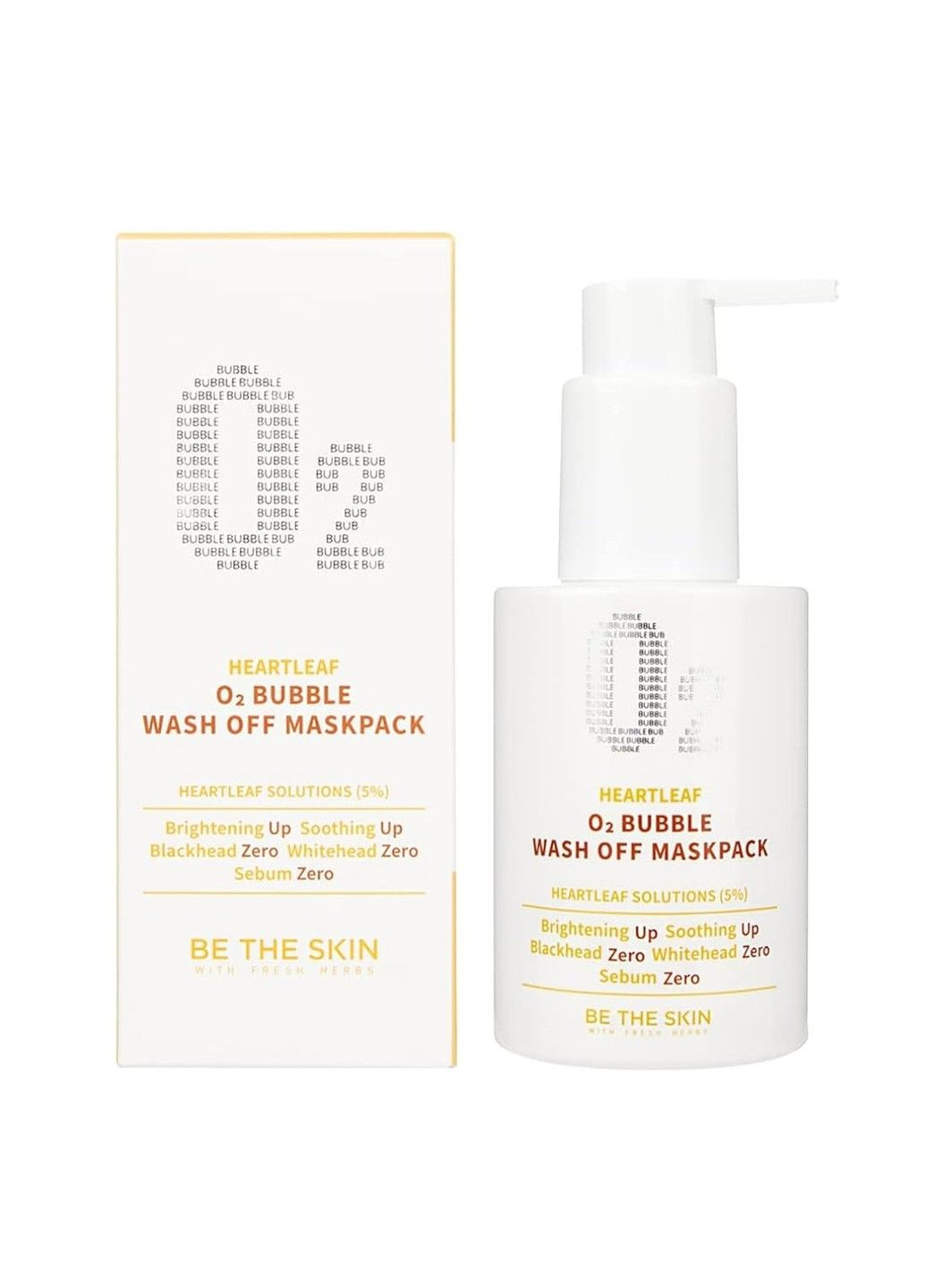 Маска бульбашкова для обличчя [RENEW] HEARTLEAF O2 BUBBLE WASH OFF MASKPACK 50g BE THE SKIN (341678040)