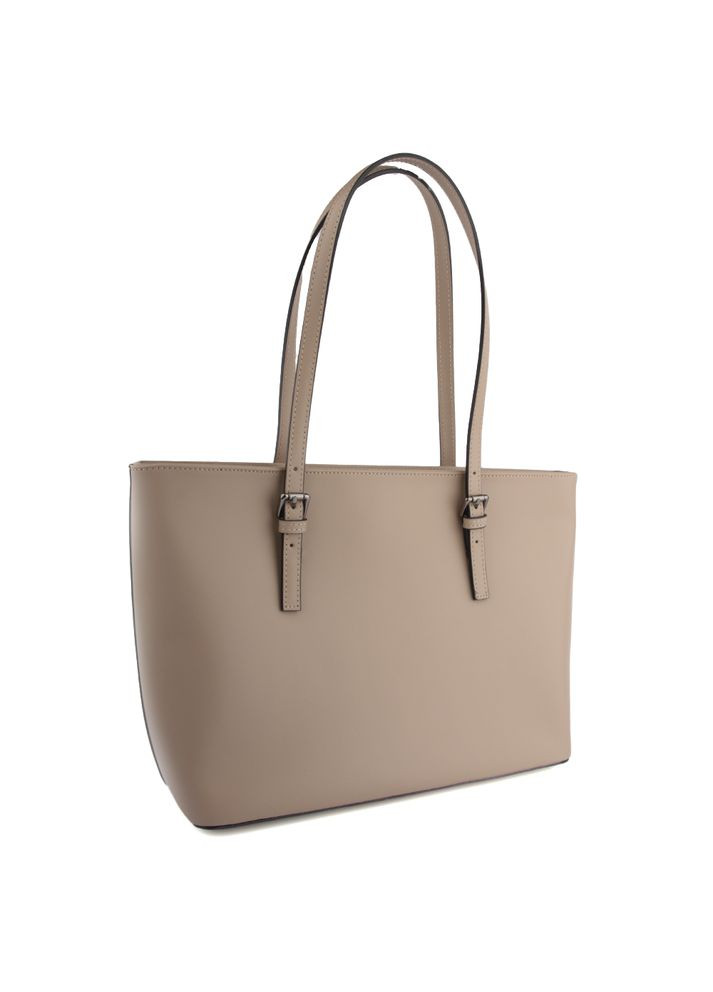 Сумка женская шопер кожаная 01701_g большая с 2 ручками тауп Virginia Conti (324557752)
