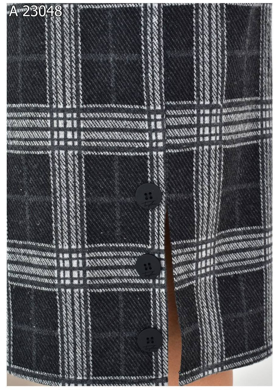 Черная повседневная женская юбка большого размера SK