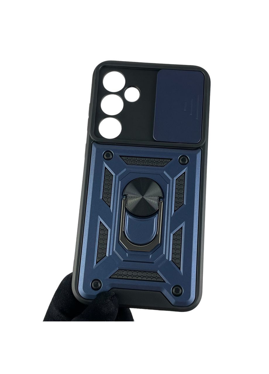 Чохол для Galaxy A35 5G SM-A356B броньований з кільцем зі шторкою на самсунг а35 5г темно-синій rg1 Samsung (366020938)