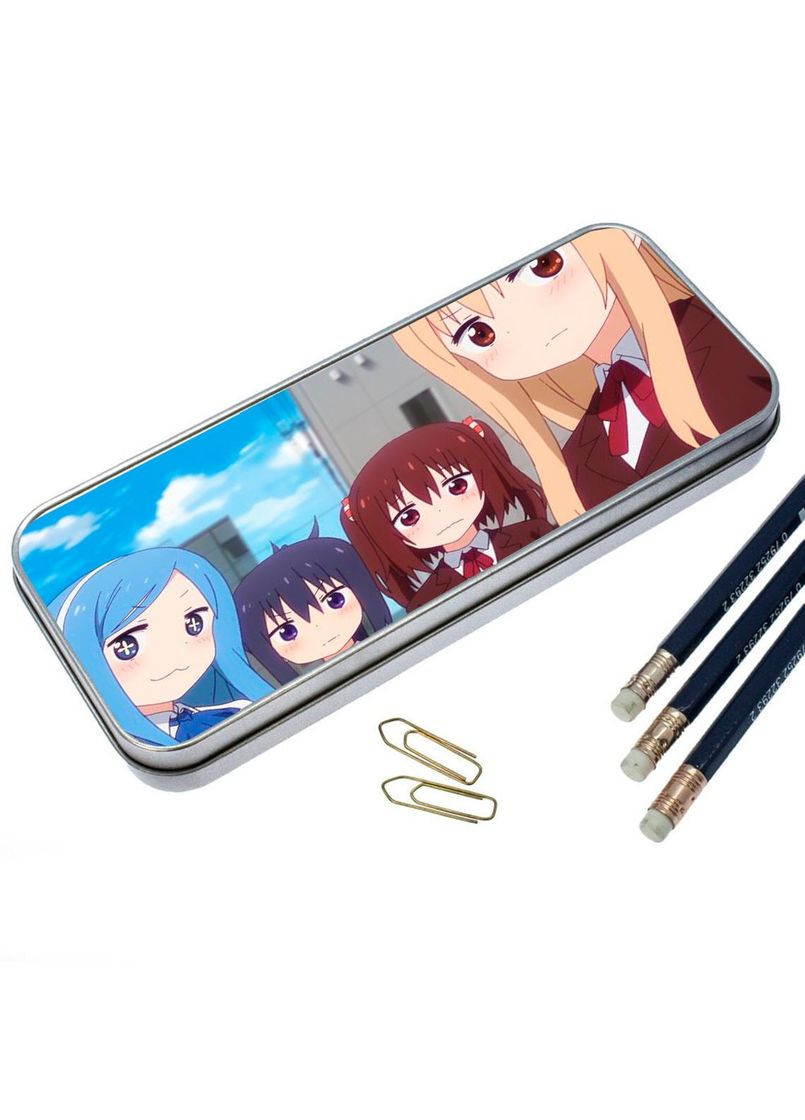 Пенал шкільний для хлопчика та дівчинки металевий Аніме Дволика сестричка Умару #002 7*18 см Silver No Brand (309154633)