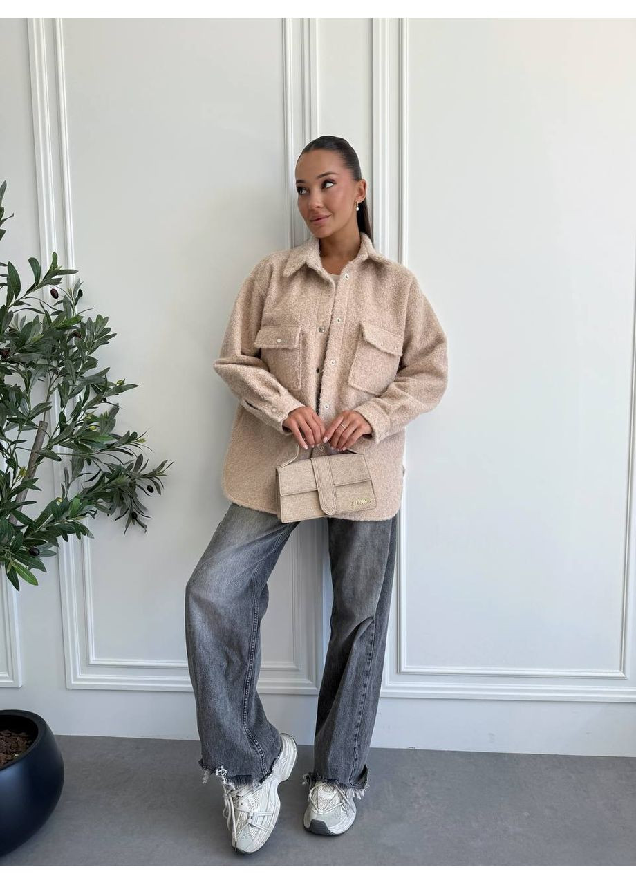 Жіноча куртка-сорочка букле Osoblyva (353685808)