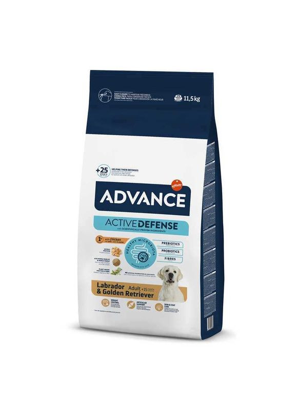 Корм з куркою для собак породи лабрадор / ретрівер Dog Labrador&Golden retriever Chicken - 11,5 кг Advance (327054398)