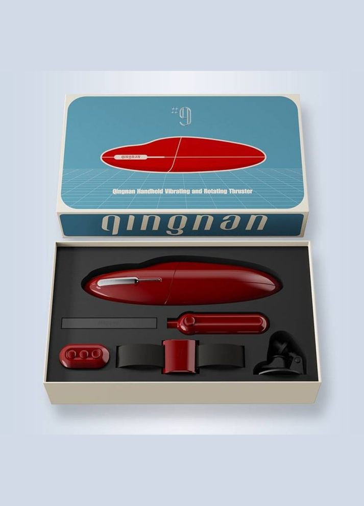 Вібратор трансформер з обертанням, фрикціями та підігрівом No.9, з підставкою та пультом Qingnan (297131949)