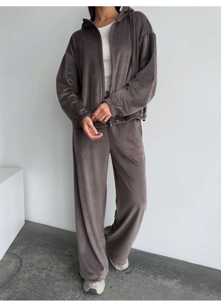 Женский велюровый костюм с начесом No Brand (366431362)