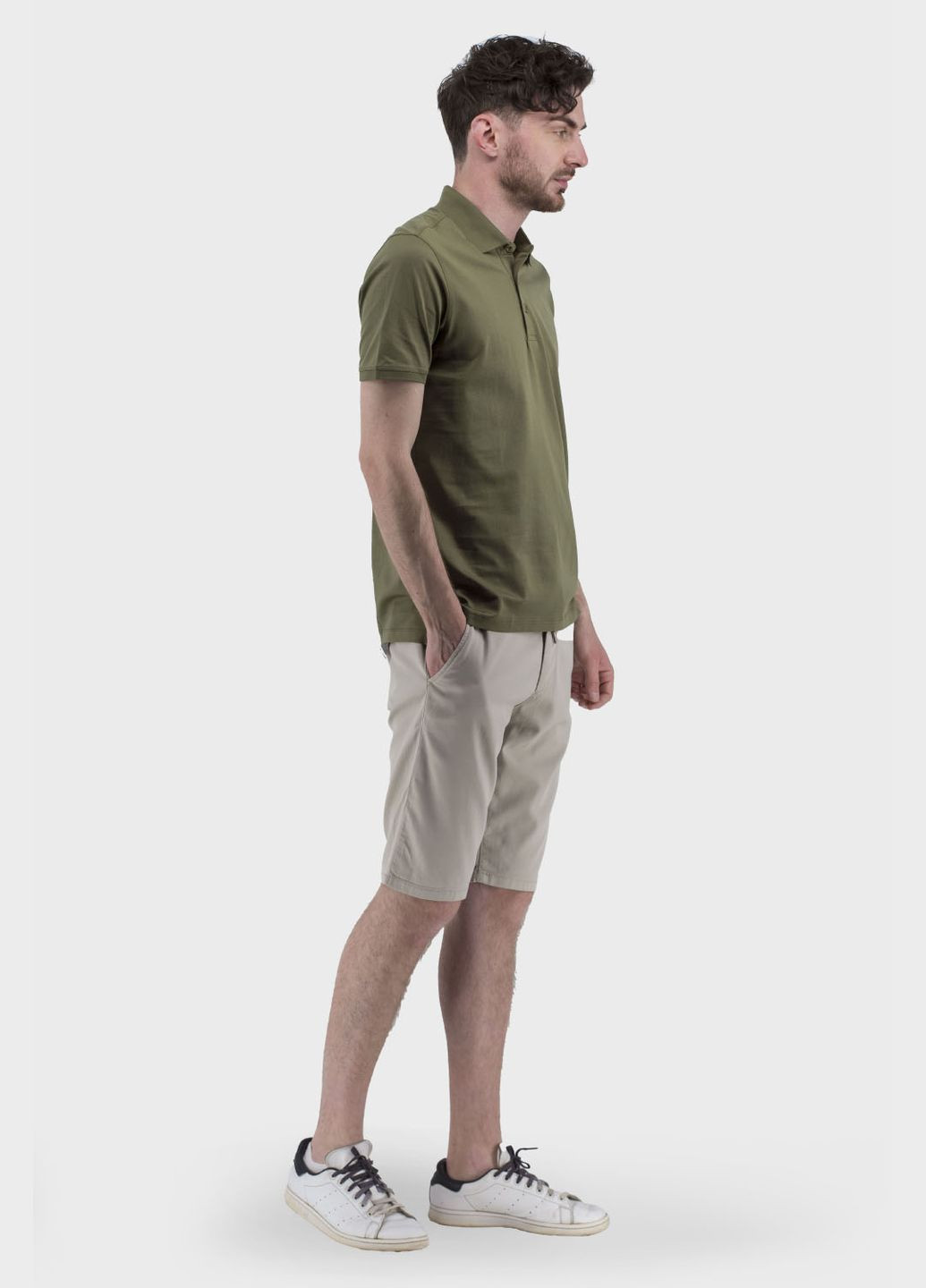 Хаки (оливковая) мужское поло (хаки, ), 30787 Buke