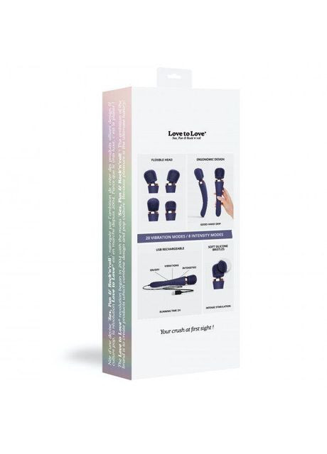 Вібромасажер з силіконовою щіточкою Love to Love Brush Crush – Midnight Indigo No Brand (303891871)