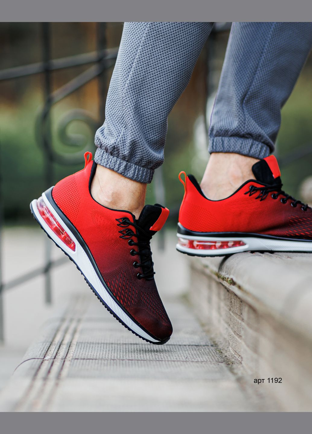 Красные летние кроссовки мужские No Brand Air Max Red