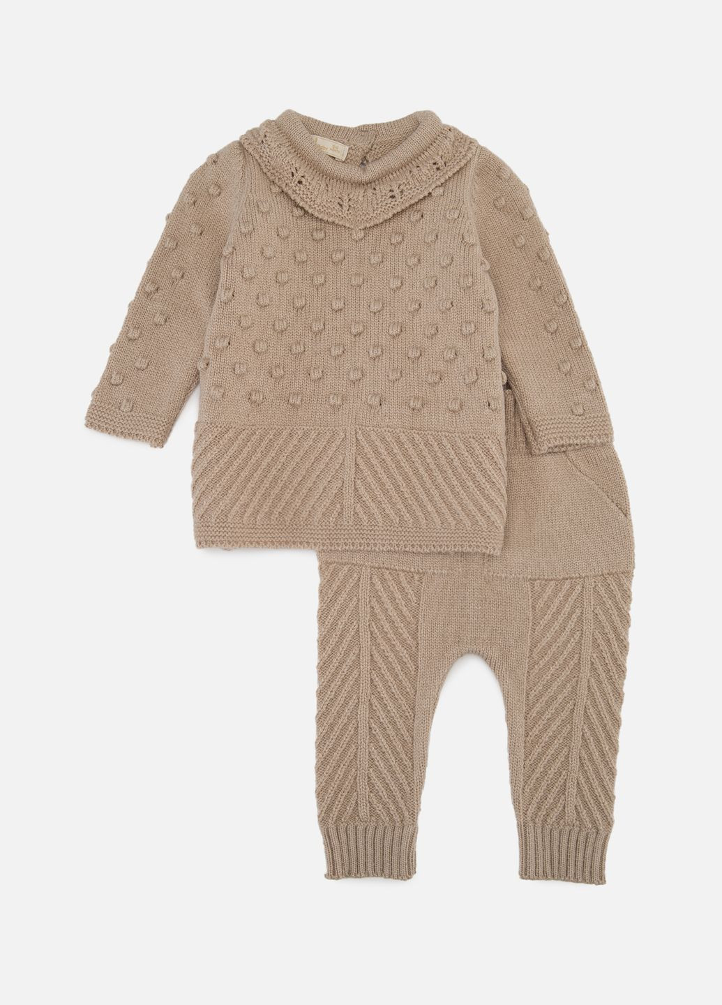 Бежевый зимний костюм с брюками для девочки цвет бежевый cb-00253238 Zeni