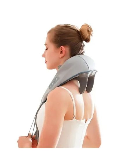 Масажер для шиї та плечей на акумуляторі з ІЧ-підігрівом Neck massager електричний (2104618544) No Brand (331863818)