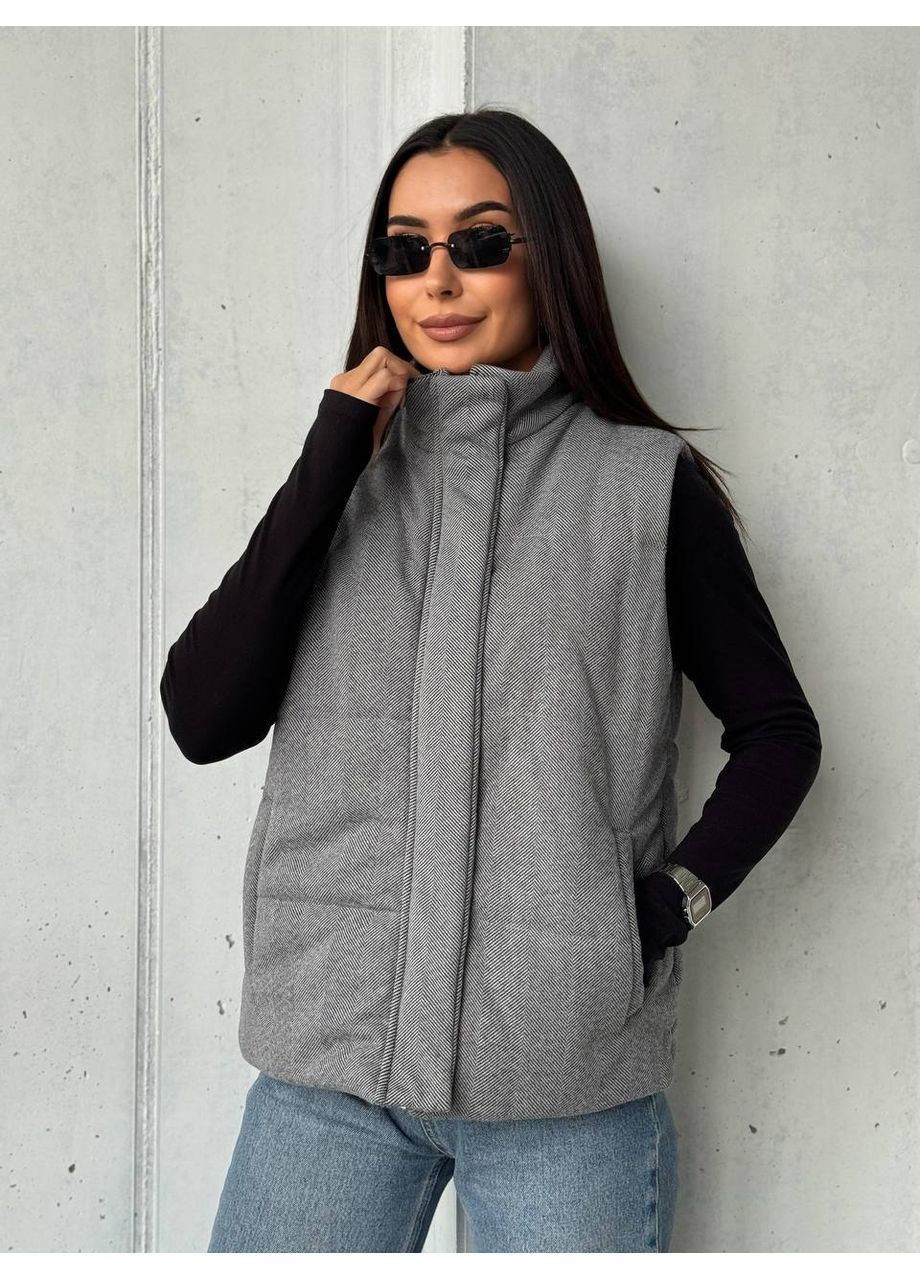 Женская кашемировая жилетка с высоким воротником. MonCher (363849300)