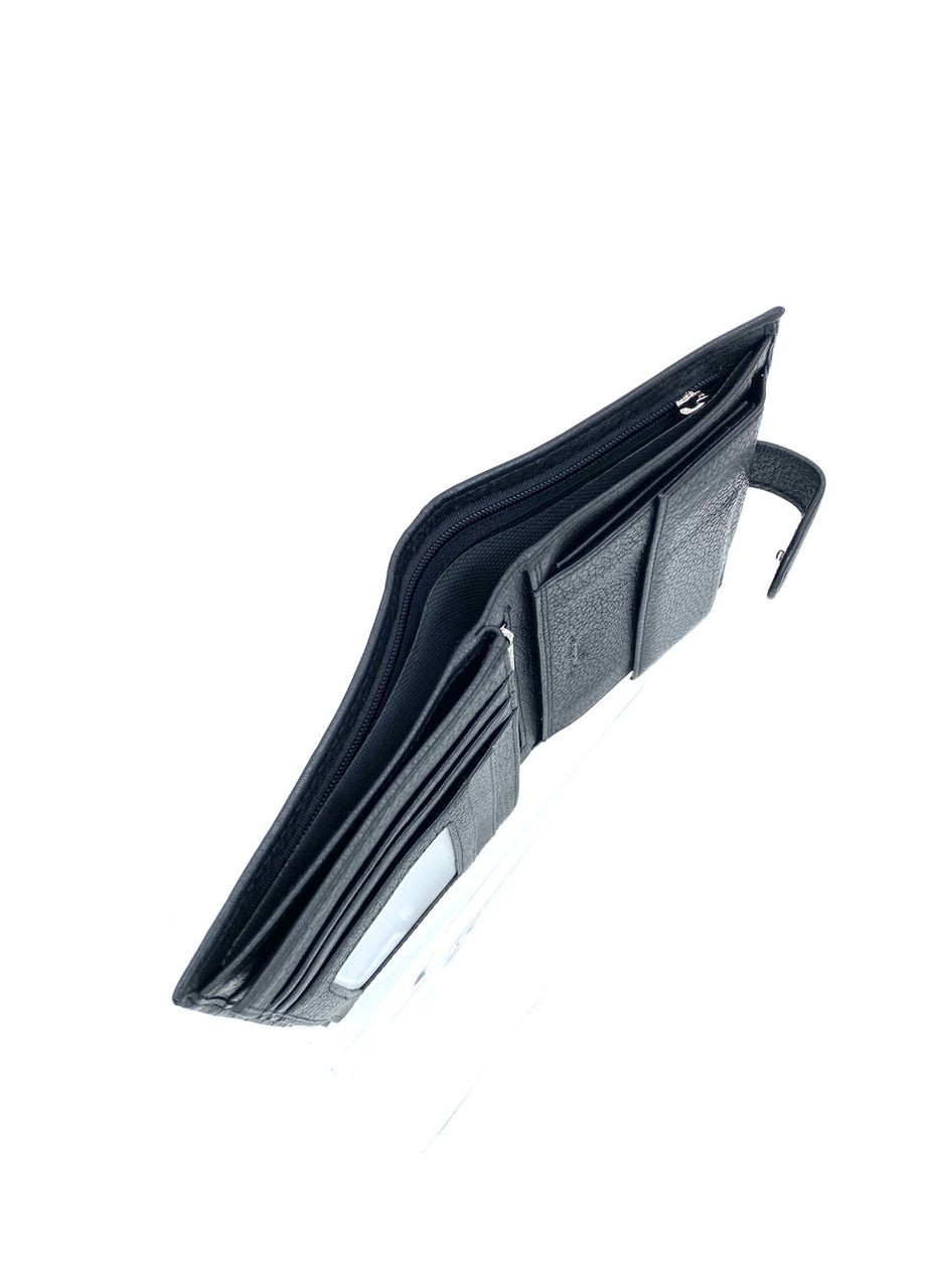 Чоловіче портмоне з натуральної шкіри V120-14 чорне 15 x 11 x 2.5 Verity (367263954)