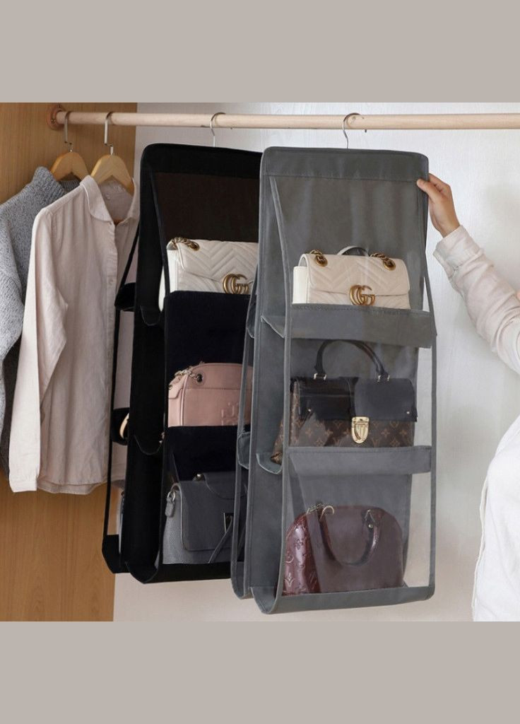 Органайзер для сумок шесть отсеков серый Handbags PTR No Brand (317763272)