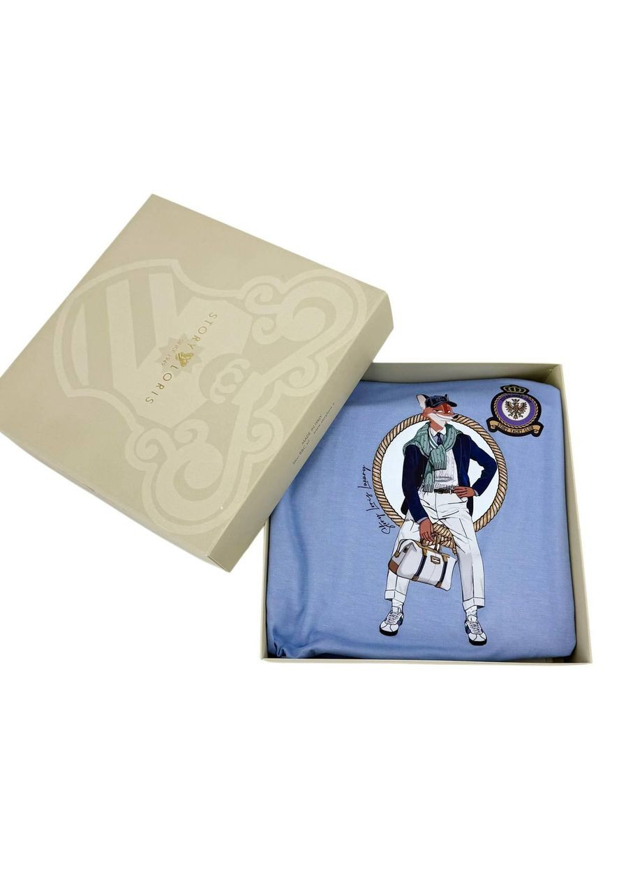 Голубая пижама luxury, ст. 35202, volpe, 10 лет, 140 см Story Loris