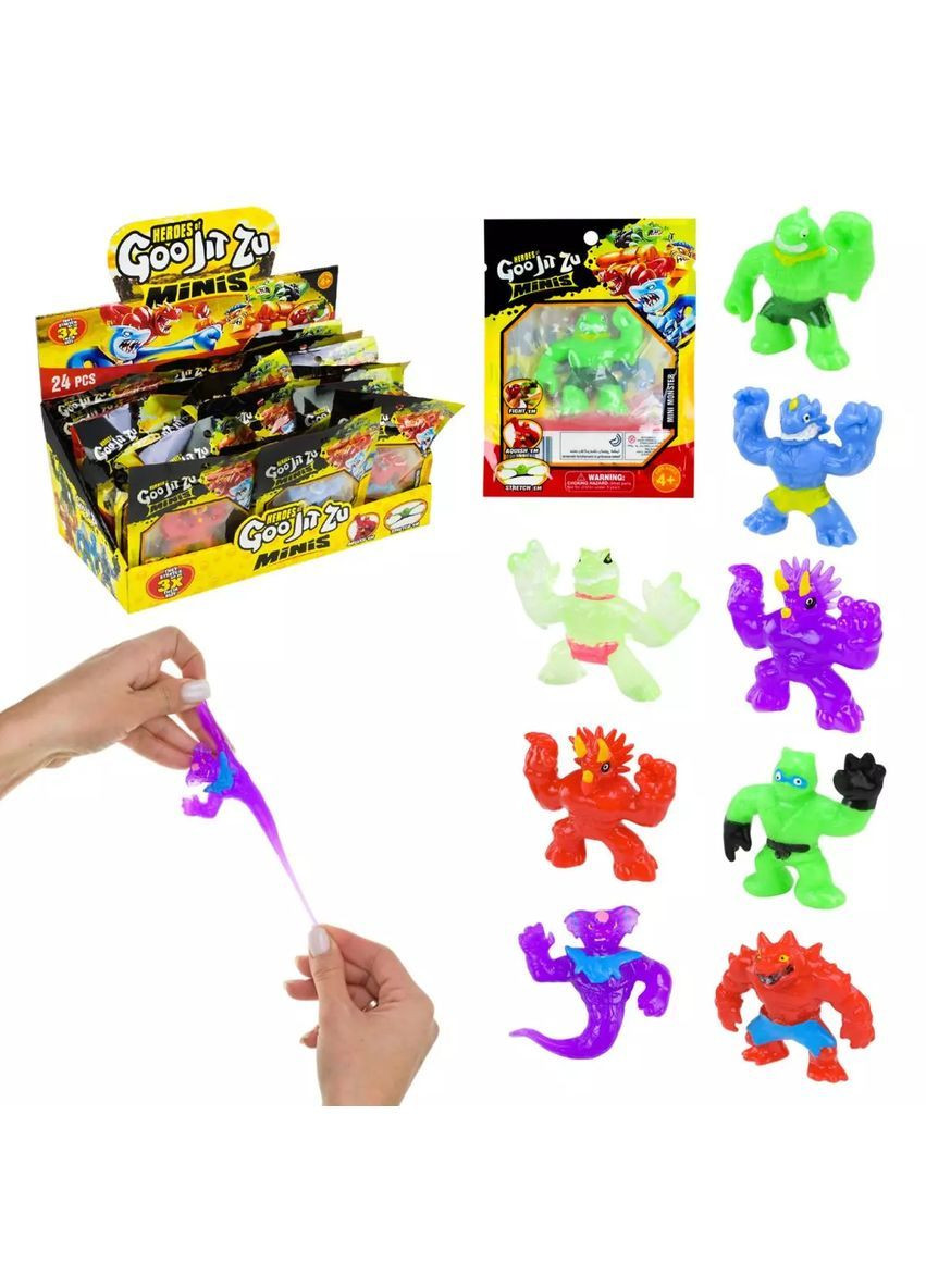 Антистрессовая игрушка-стретч герой Goo Jit Zu из серии Гуджитсу, цена за бокс 24 шт - 335-22(C13606) 335-22(C13606) No Brand 335-22(C13606) (371925404)