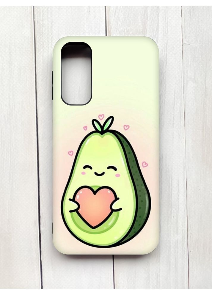 Матовый чехол с черными боками на Samsung Galaxy A24:: Кавай авокадо с сердечком (принт 310) Creative (360708529)