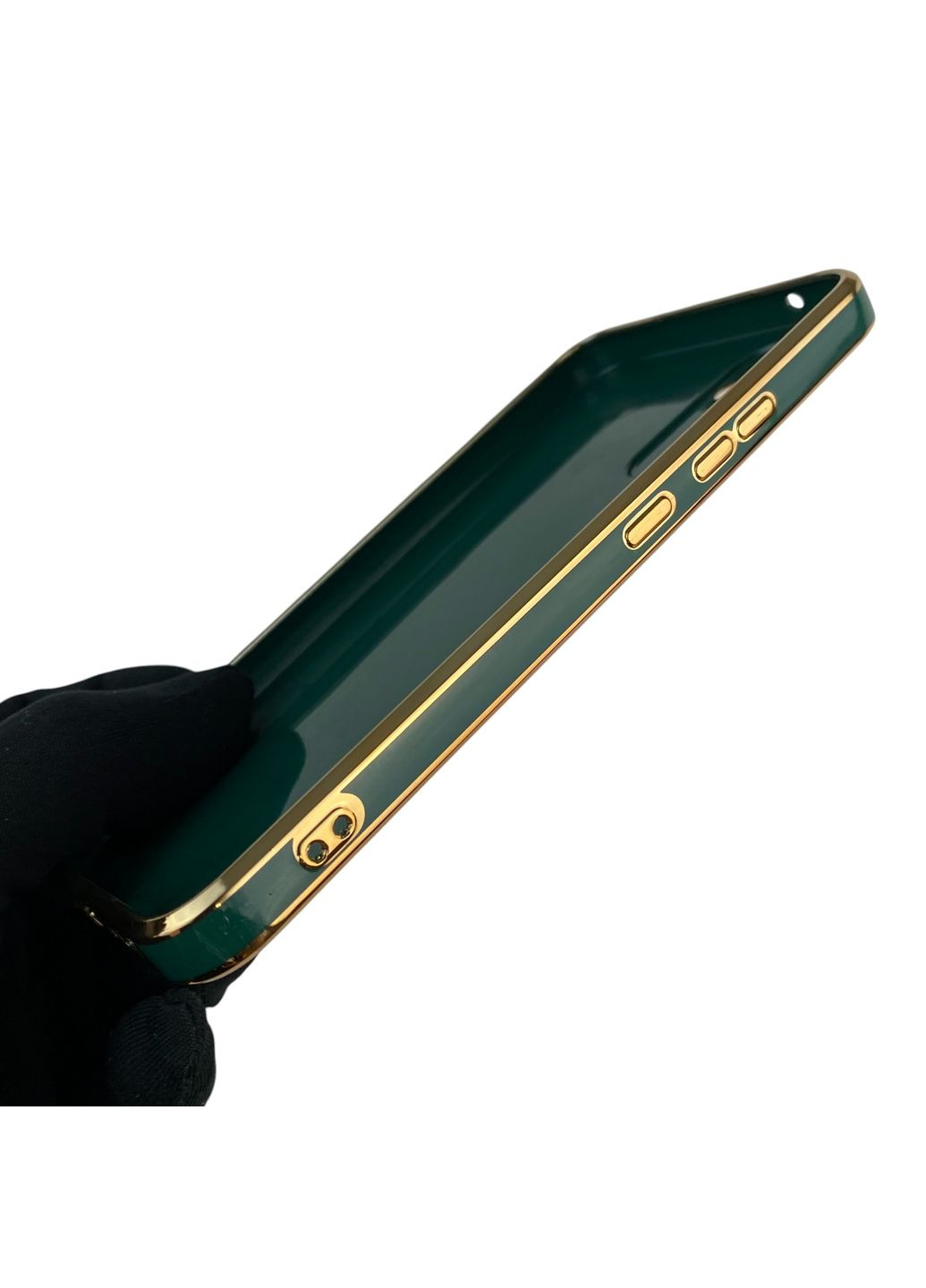 Чохол для Galaxy A34 5G (SM-A346E) з кільцем MagSafe із золотою окантовкою на самсунг а34 темно-зелений gs1 Samsung (366389408)