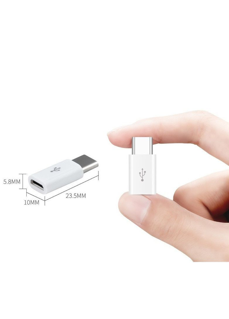 Адаптер Переходник microUSB - Type-C White (RF050989) GT (349843756)