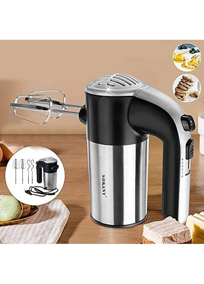 Миксер ручной 5 скоростей, 800 Вт, от сети, LH-952/Электрический миксер/Электромиксер для кухни Sokany (366980076)