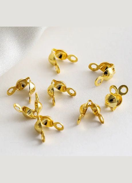 Калота на две петли, золото (20 шт) No Brand (340483475)