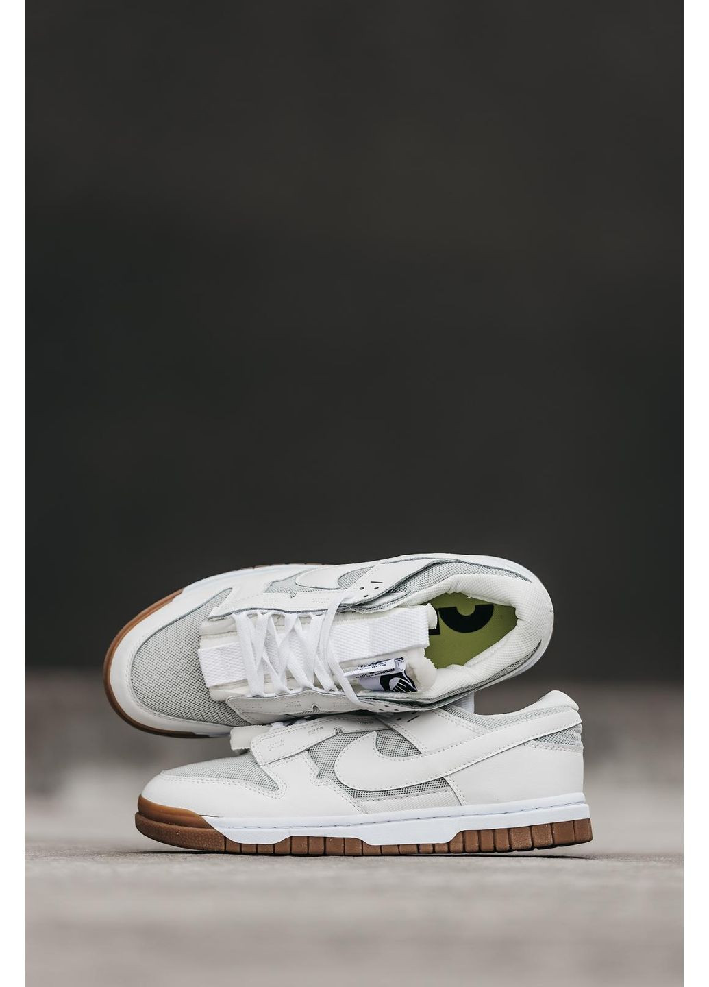 КРОСІВКИ ЖІНОЧІ NIKE AIR DUNK REMASTERED WHITE GUM НАЙК АІР ФОРС 1 ПРЕМІУМ No Brand білі демісезони (367166793)