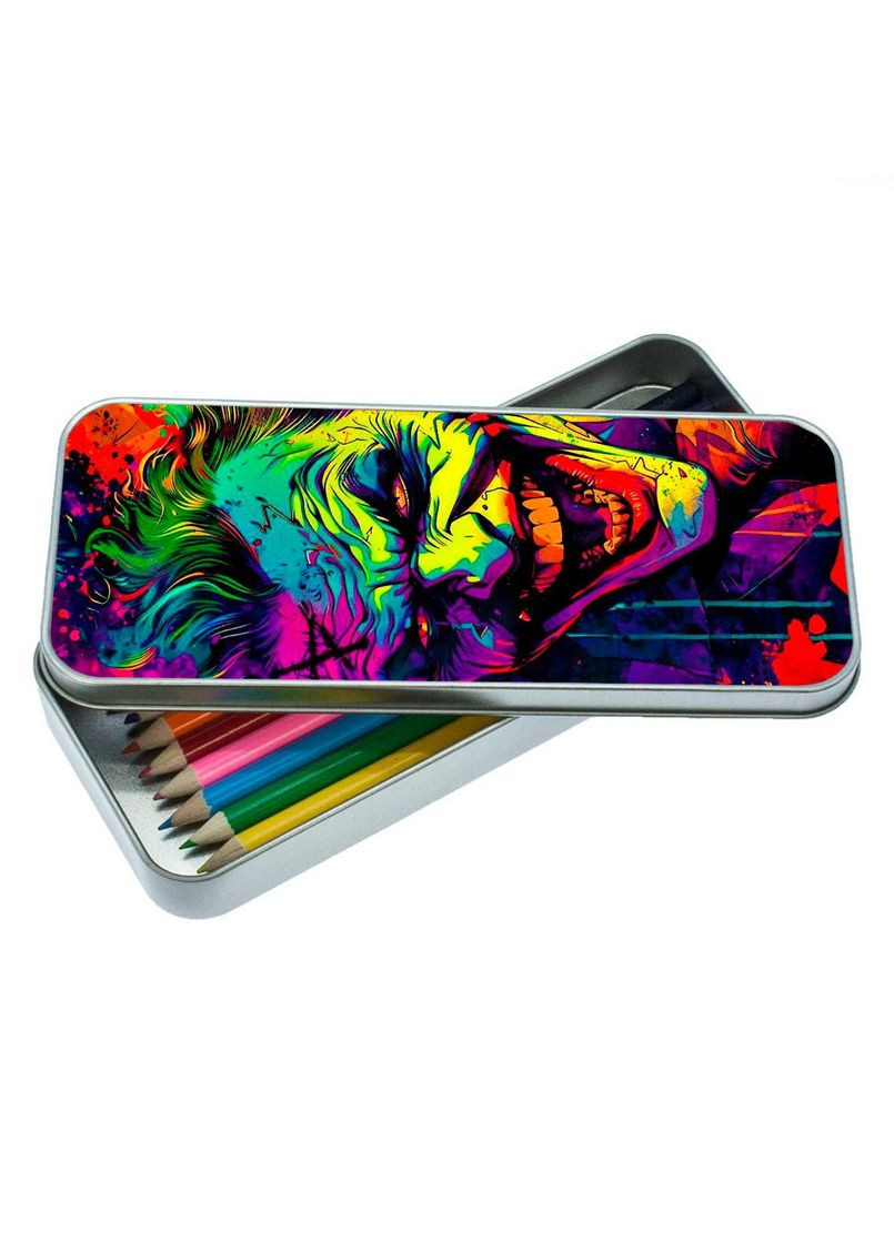 Органайзер для канцелярського приладдя металевий,кейс для дрібниць джокер 7*18 см Silver No Brand (309155166)