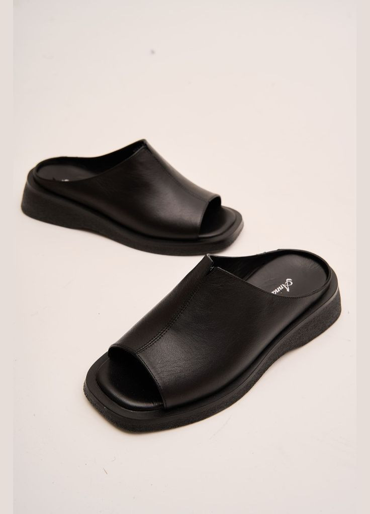 Черные сабо 186179 Lonza на низком каблуке