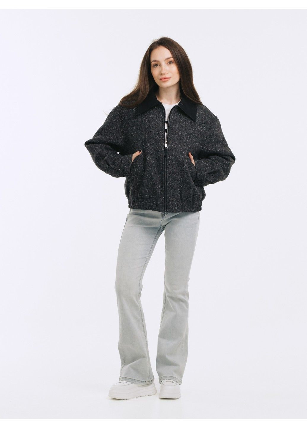 Сіра демісезонна куртка 21 - 04390 Vivilona