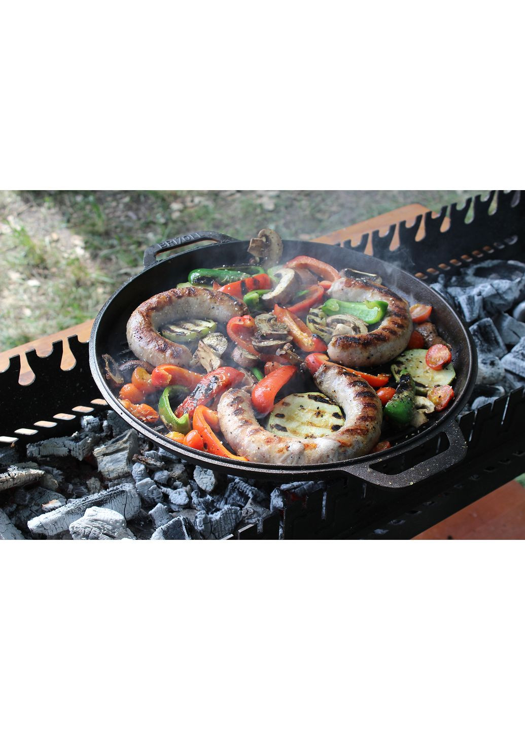 Казан чавунний азіатський з кришкою-сковородою гриль 12 л Brizoll (370620382)