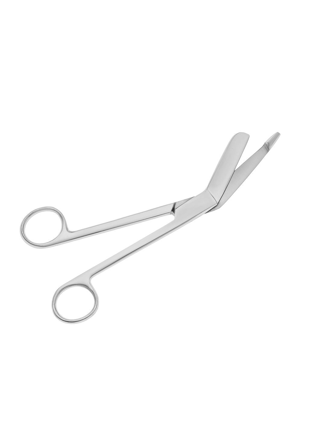 Ножиці медичні по Lister, для розрізання пов'язок, з ґудзичком, горизонтально – зігнуті MEDEM (338850216)