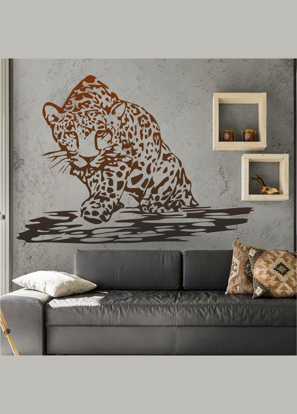 Трафарет для фарбування, Леопард-5, одноразовий із самоклеючої плівки 115 х 160 см Декоинт (293175976)