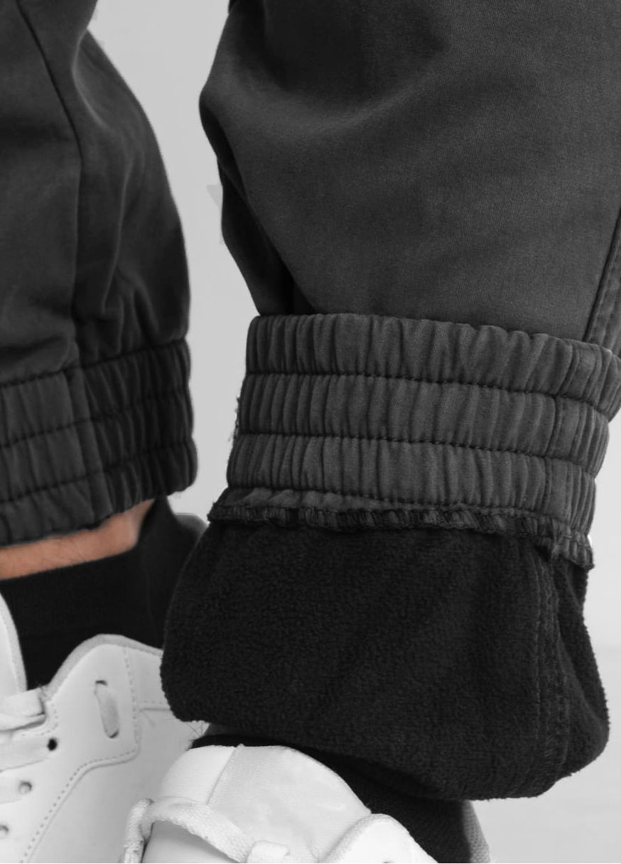 Чоловічі Утеплені штани Карго джогери із завʼязками на флісі X hey (365241673)