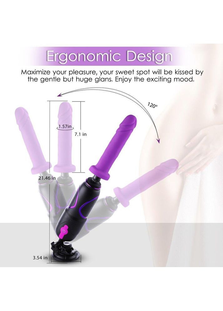 Високомобільна смарт секс-машина Hismith Pro Travel APP з фалоімітатором, присоска, пульт ДК No Brand (366877494)