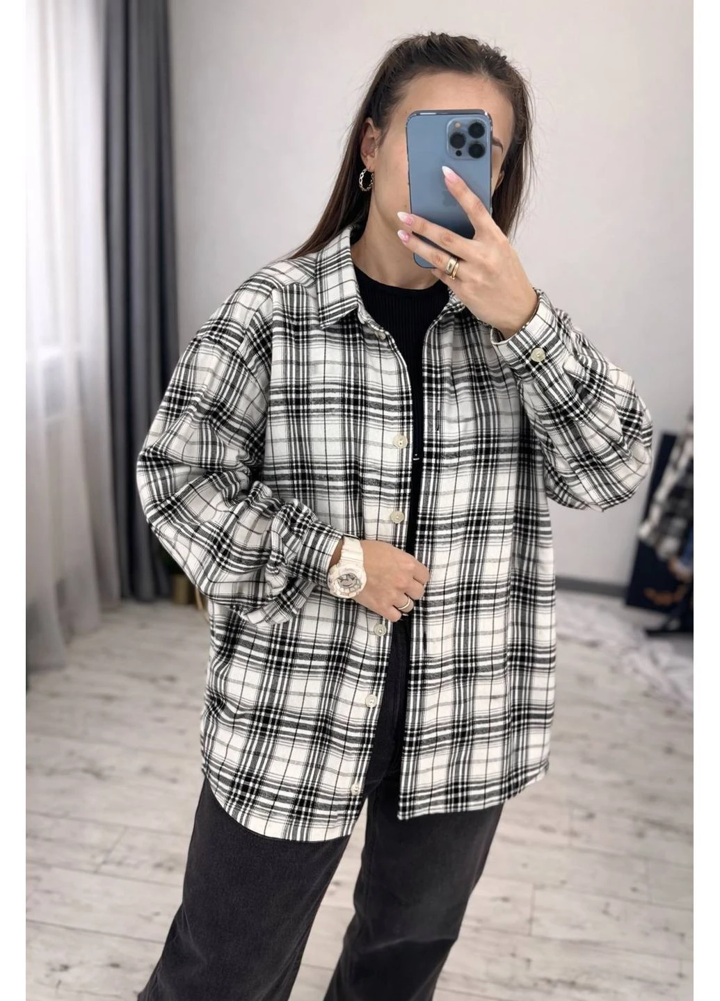 Стильна сорочка в актуальну клітинку No Brand (392550857)