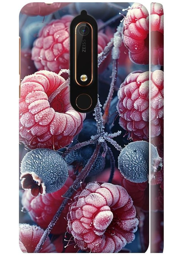 3D пластиковый матовый чехол 'Морозные ягоды' для Endorphone nokia 6 2018 (285118514)