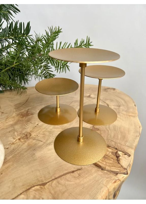 Набор металлических подсвечников 3 шт. • универсальные и стойкие. No Brand (369674930)