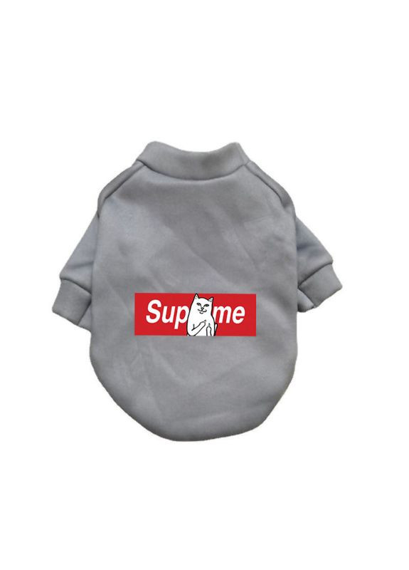 Худі для собак Pet Style "SUPREME" Сіре 2XL No Brand - (323236542)