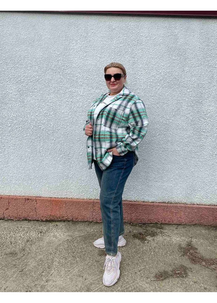 🔲Жіноча подовжена сорочка oversize з турецького кашеміру | Розмірна сітка в описі Vione (368708742)