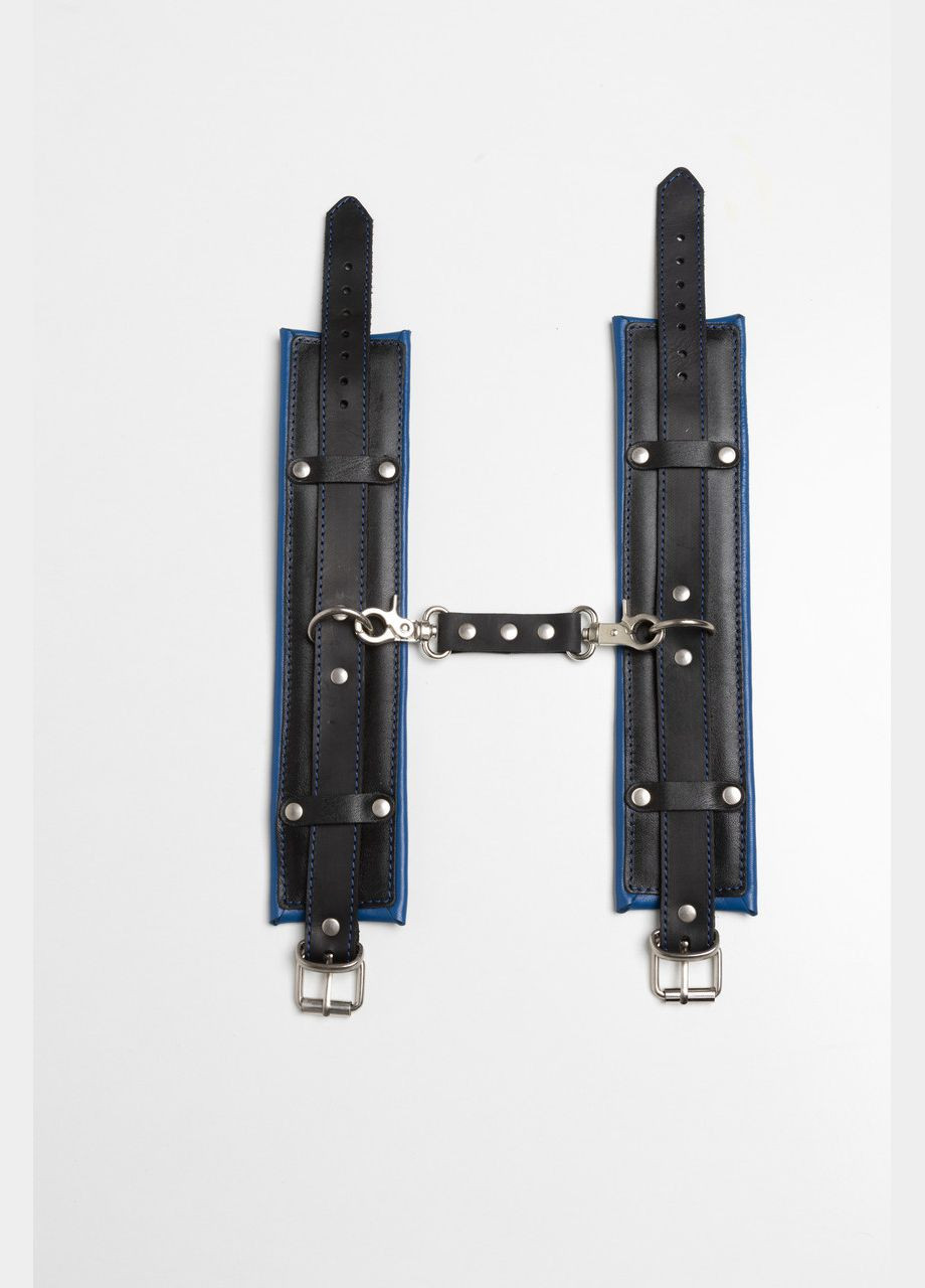 Кожаные мягкие наручники HC-9 синие Edena (307925899)