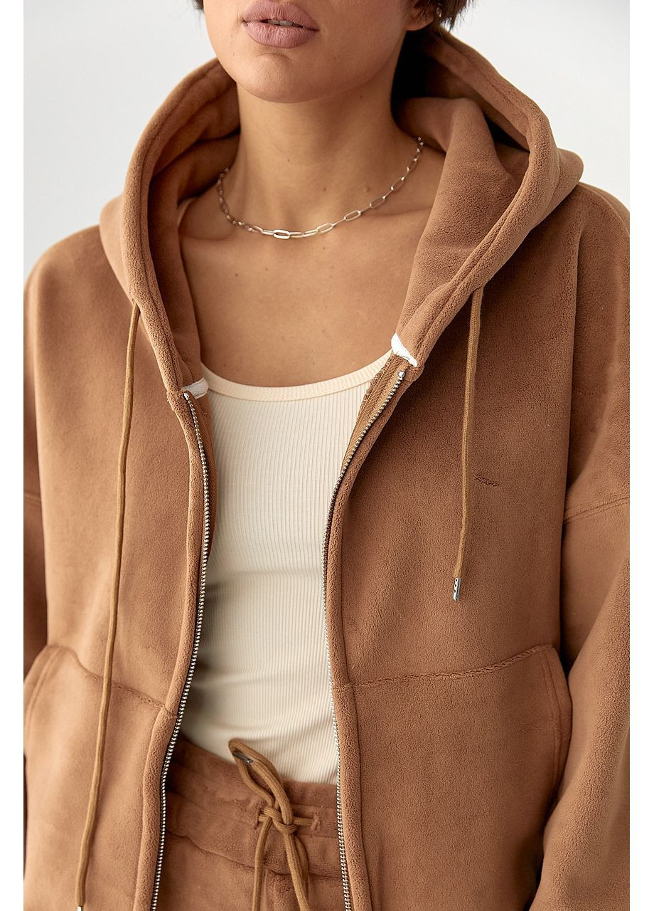 Спортивний костюм із двостороннього флісу - коричневий колір Lurex (364967646)