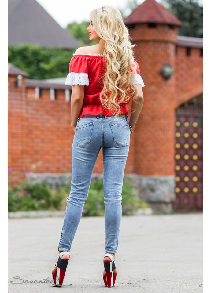 Червона блуза 658.1813+а Seventeen