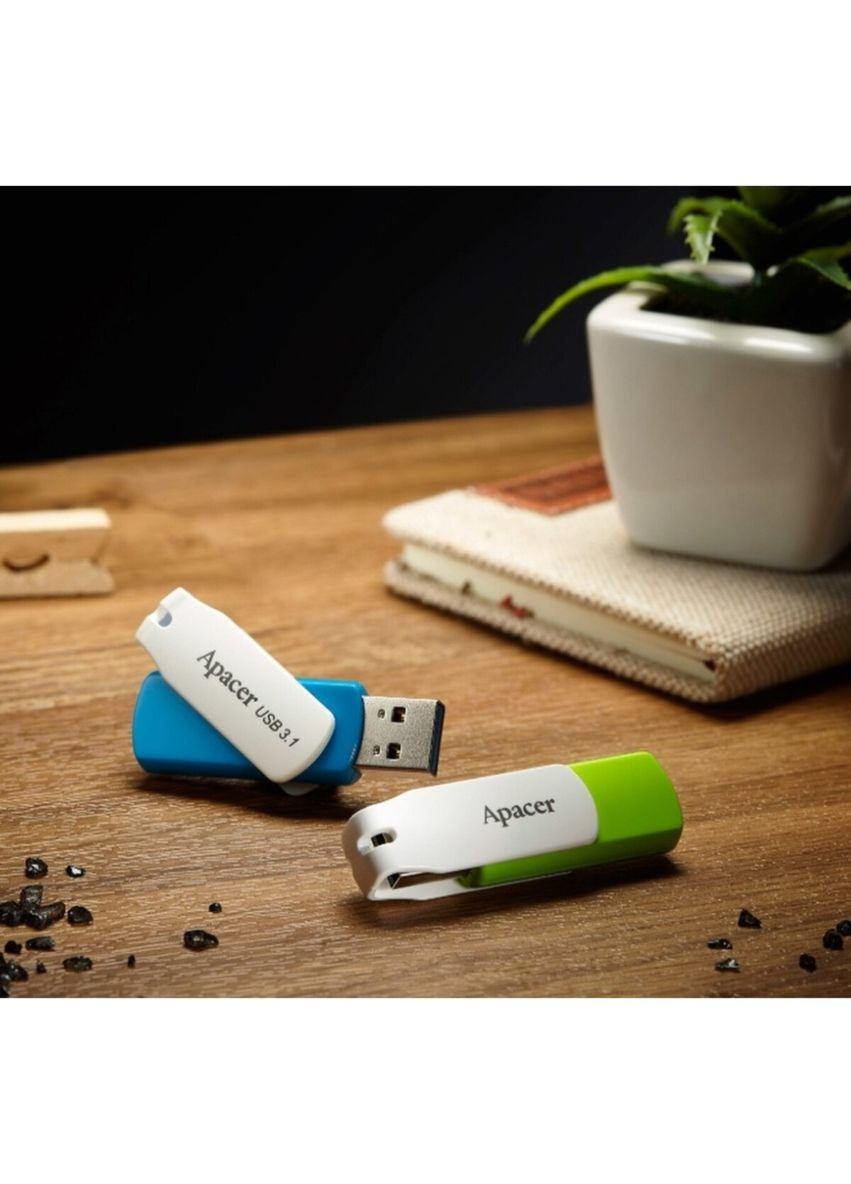 Флеш-накопичувач USB 2.0 32Gb Green (AP32GAH335G-1) Apacer AH335 (325422328)