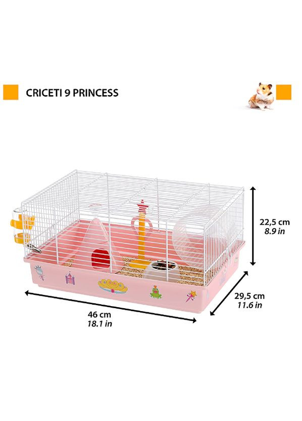 Клетка для грызунов Criceti 9 Princess 46 х 29.5 х 23 см розовая 57009062 Ferplast (266274412)