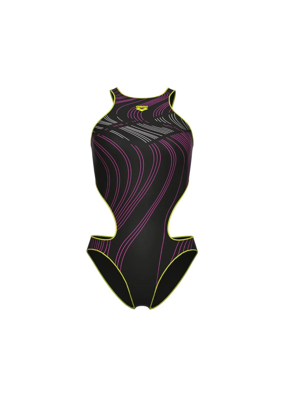 Чорний літній жіночий купальник one stream swimsuit (008953-560) розмір Arena