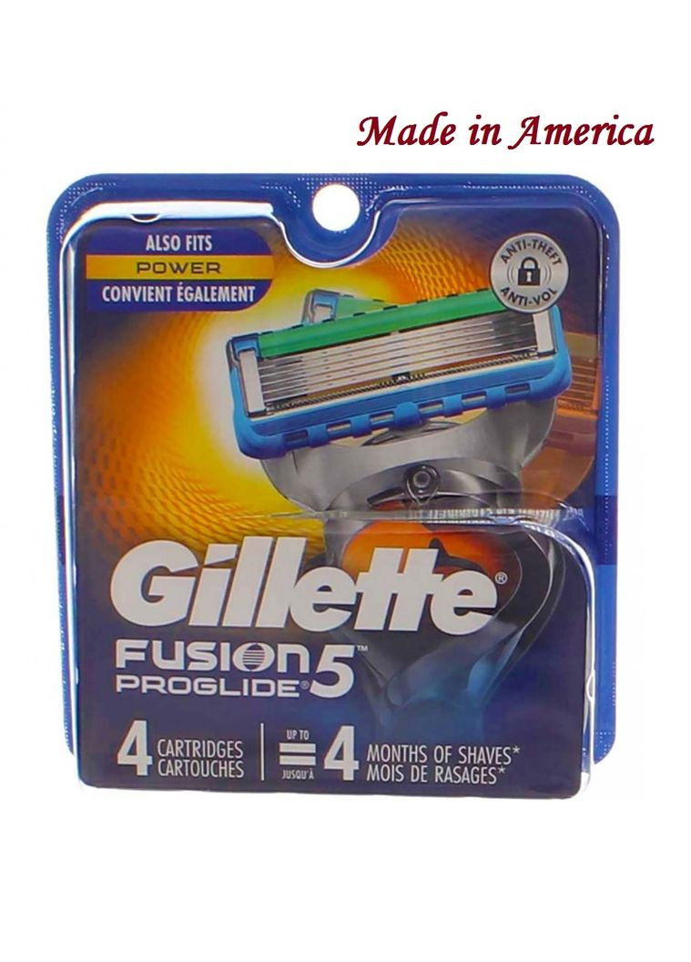 Змінні картриджі Fusion Proglide Power 4 шт Made in America Gillette (278773602)