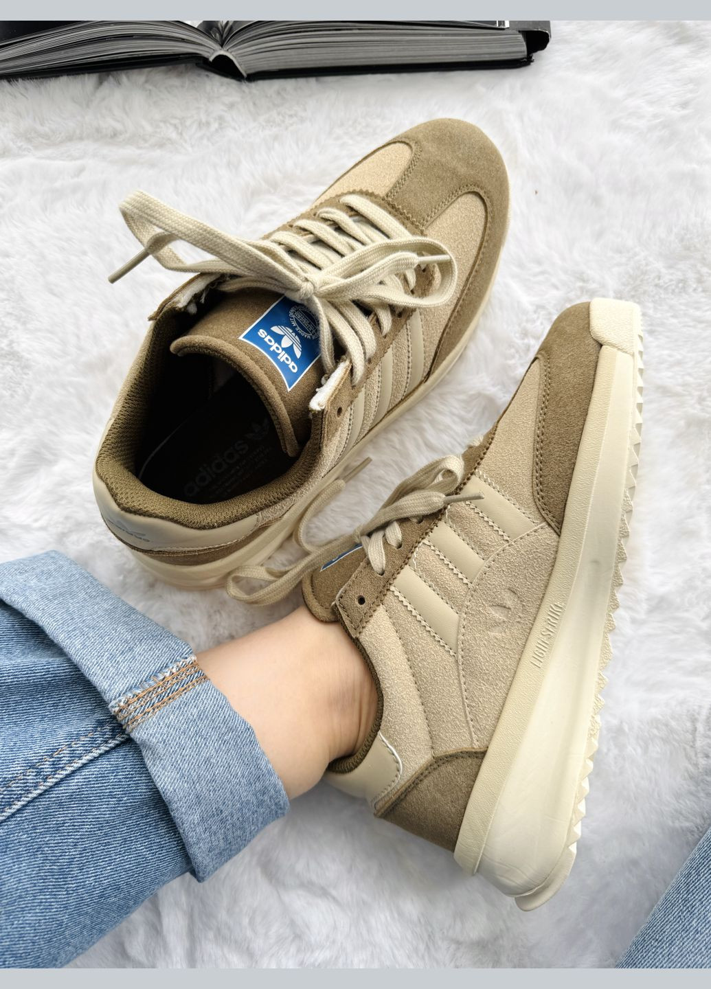 Кроссовки женские Adidas SL 72 RTN Beige Brown | Адидас СЛ 72 бежевые No Brand бежевые демисезоны (341485833)